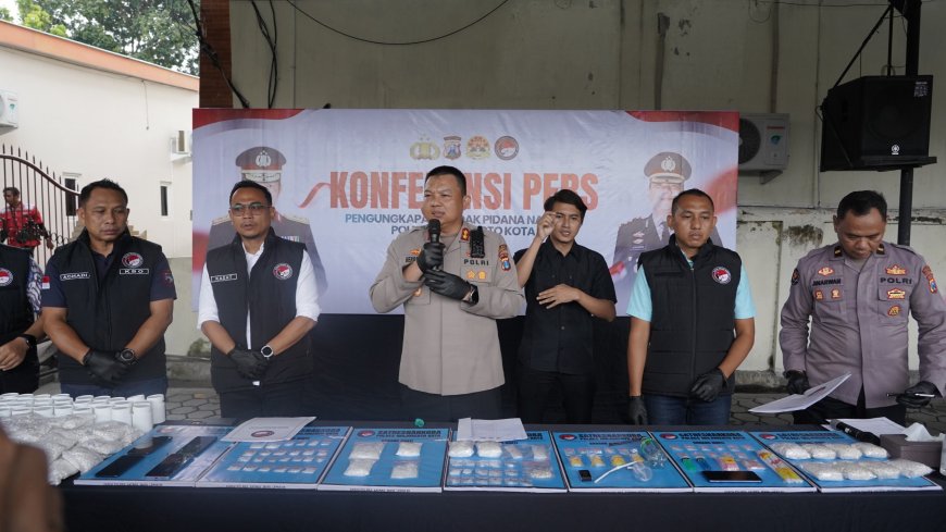 Polres Mojokerto Kota Bongkar Peredaran Narkoba, Barang Bukti Diamankan