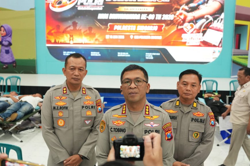 Donor Darah Jadi Bagian Pengabdian Polresta Sidoarjo kepada Masyarakat